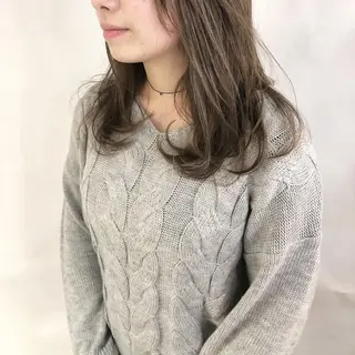 セミロング カラー パーマ ヘアアレンジ メンズ キッズ ネイル マツエク・マツパ 韓国風×透明感カラー 髪質改善オタベシンヤのヘアスタイル