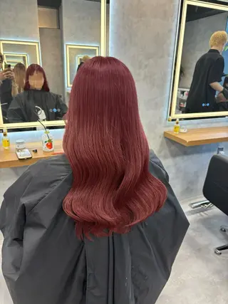 ロング カラー パーマ ヘアアレンジ 透明感ブリーチカラー 🌈TOMOHIROのヘアスタイル