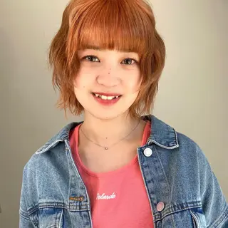 ショート カラー パーマ ヘアアレンジ 🌼memoto 東三国店🌼のマツエク・マツパデザイン