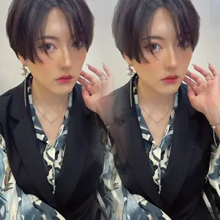 ショート 🎀大川 錬🎀 ブリーチなしWカラーのヘアスタイル