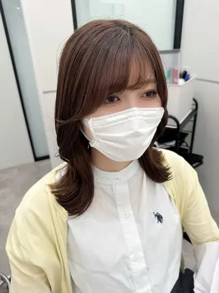 ミディアム パーマ GO TODAY シェアサロン 銀座Arc店所属・デジタルパーマ🫧 韓国風ヘア🫧サクラのヘアスタイル