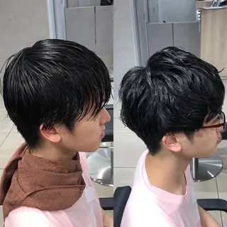パーマ メンズ 【持ちが良い!メンズ パーマ】田中颯汰のヘアスタイル
