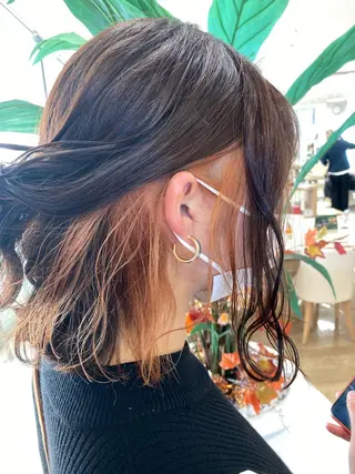 ショート カラー ハイトーン/ウルフ /レイヤー/坂野幸伸のヘアスタイル