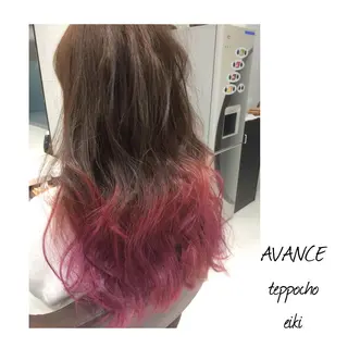 ミディアム セミロング ロング カラー ヘアアレンジ Rubik's 茶屋町原田のヘアスタイル