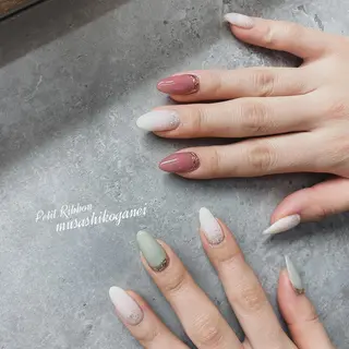 ネイル ネイルPetit Ribbonのネイルデザイン