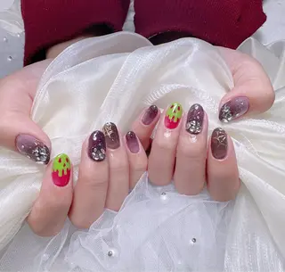 ネイル 🎀も ものネイルデザイン