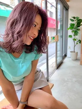 セミロング カラー 中嶋 【ナカジマ】のヘアスタイル