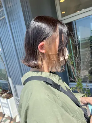 ミディアム カラー しんぼや ももかのヘアスタイル