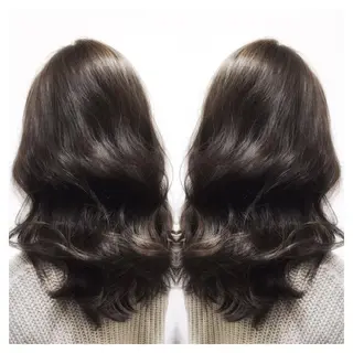 ミディアム セミロング ロング カラー biscohair 髪にドラマを。のヘアスタイル