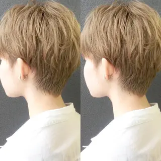 ショート カラー パーマ Memories水天宮前所属・花渕 俊彦のヘアスタイル