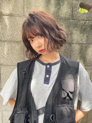 ミディアム パーマ 【お洒落パーマ】 Elme　肥塚康汰郎のヘアスタイル