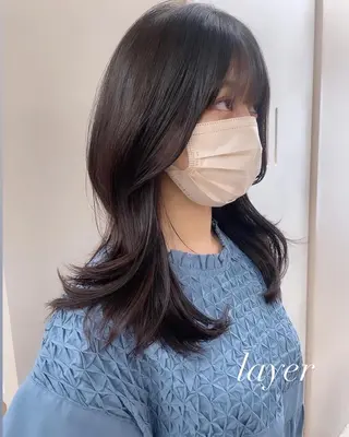 ミディアム YUKI / レイヤーカット🤍のヘアスタイル