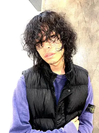 パーマ メンズ デザインカラー⭐︎★ 🐆hyo🐆のヘアスタイル