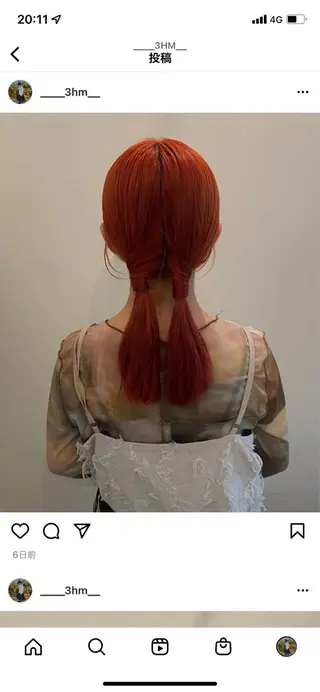 セミロング カラー ヘアアレンジ 原 瑞希のヘアスタイル