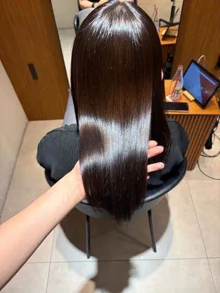 ロング パーマ 酸性ストレート/ yukinaのヘアスタイル