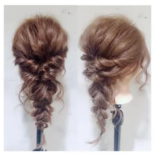 セミロング ロング ヘアアレンジ アオガミ （前髪顔周りカット）のヘアスタイル