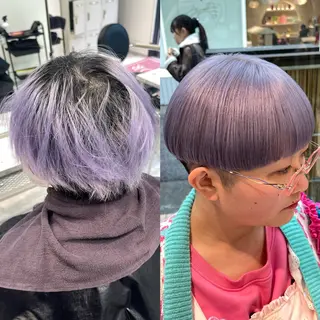 カラー TENSHO レイヤー/ハイトーンのヘアスタイル