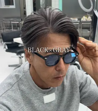 メンズ 白髪ぼかし/白髪 メッシュ/ゆうとのヘアスタイル