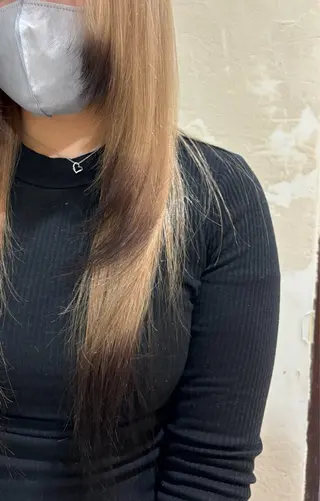 ロング カラー 【暖色ハイトーン】 HARUNA🌼のヘアスタイル