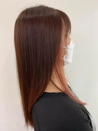 ロング カラー 新宿/小顔レイヤー/ 顔まわり/西慶太朗のヘアスタイル