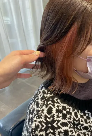 ミディアム カラー 韓国×髪質改善カラー 💎hinaのヘアスタイル