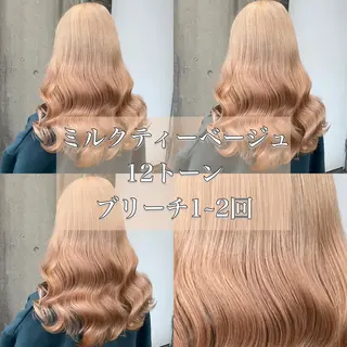 ロング カラー ヘアアレンジ トレンドモテカラー 🩷色落ちまで可愛くのヘアスタイル