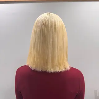 ロング カラー ブリーチカラー🦖 岡部木乃夏のヘアスタイル