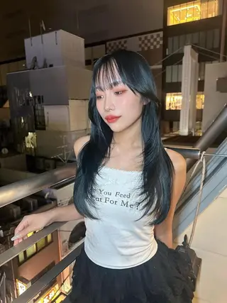 カラー ロング ワンホンヘア ケラチン/Kaitoのヘアスタイル