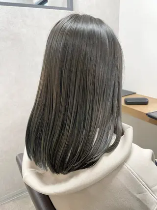 セミロング カラー 髪質改善×METEO 店長 貞松直也のヘアスタイル