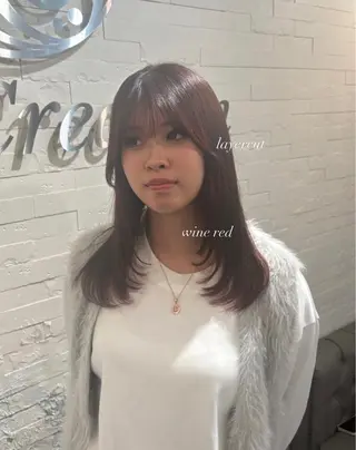 ミディアム 💜透明感カラー💜 cocoro🎶のヘアスタイル