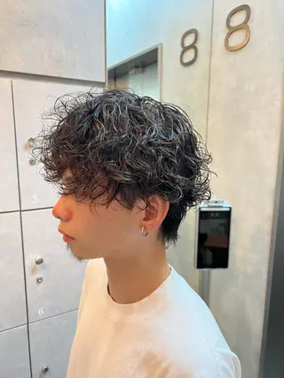 ショート パーマ メンズ fraise ginza所属・fraise 銀座 青木海都のヘアスタイル