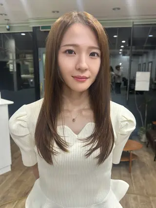 ロング カラー パーマ ヘアアレンジ VIVIE【ヴィヴィ】所属・髪質改善/韓国風 レイヤー/田村祐樹のヘアスタイル