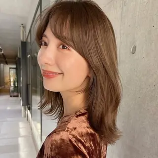 セミロング カラー 🌱小顔ヘア/ボブ ミディアム/双葉🌱のヘアスタイル