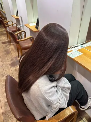 ロング カラー くいた あやなのヘアスタイル