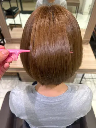 ショート 韓国 ブリーチ無し Wカラー💗夢果💗のヘアスタイル