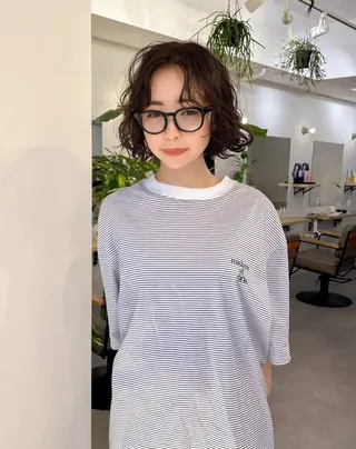 ショート パーマ レイヤーパーマ＊ 顔まわり似合わせのヘアスタイル