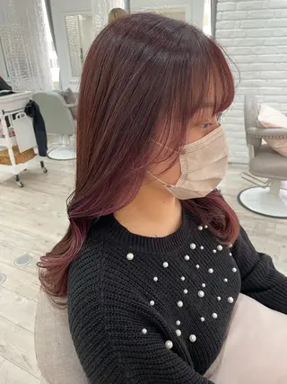 セミロング カラー miyu /大阪美容室のヘアスタイル