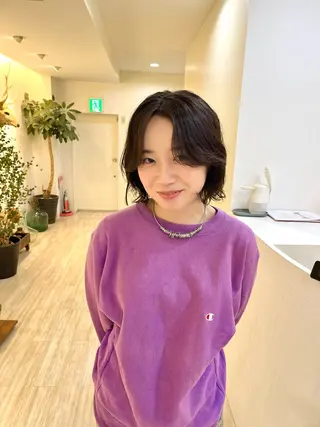 ショート パーマ つぼみ/パーマ ／レイヤー／ボブのヘアスタイル