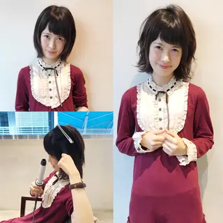 ミディアム ヘアアレンジ SALOWIN銀座VORT所属・小林 佳祐のヘアスタイル