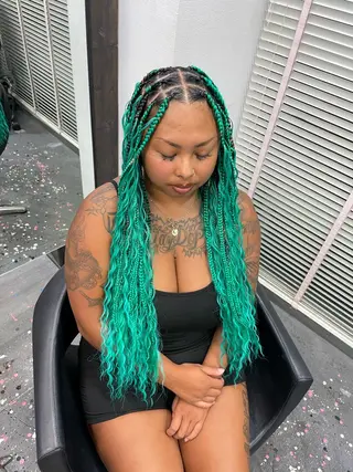 ロング ヘアアレンジ Lehua   (レフア)所属・MEI/ブレイズ/ コーンロウ/茅ヶ崎のヘアスタイル