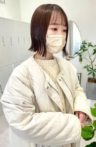 ショート カラー レイヤー/ボブ/ 顔周り/yukinaのヘアスタイル