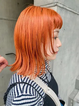 セミロング カラー リュウド/ハイトーン /ブリーチ/名古屋のヘアスタイル