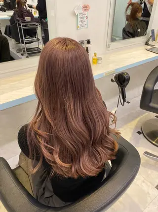 ロング カラー 🩷モテ髪＆透明感 🩷ミルクティー🩷のヘアスタイル