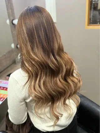 ロング ハイトーン&エクステ /RIE🌻のヘアスタイル