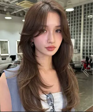 ロング 💜juna💜/高 槻/韓国風のヘアスタイル