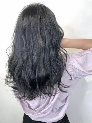 セミロング カラー _WHITE 高槻のヘアスタイル