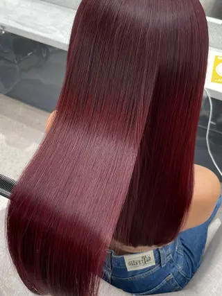 ロング カラー りきと🦋河原町 縮毛矯正/艶カラーのヘアスタイル