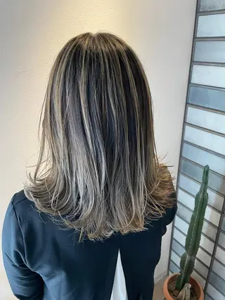 セミロング カラー 福永速人 /メンズパーマのヘアスタイル