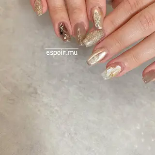 ロング ネイル espoir. muのネイルデザイン