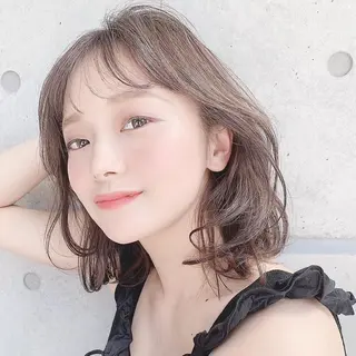 セミロング カラー ヘアアレンジ メンズ特化 水口湧太のヘアスタイル